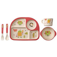 Baby Bamboo Fiber Feeding Dinner Set