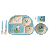 Baby Bamboo Fiber Feeding Dinner Set