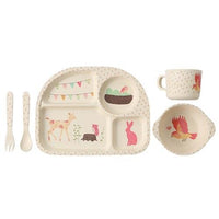 Baby Bamboo Fiber Feeding Dinner Set